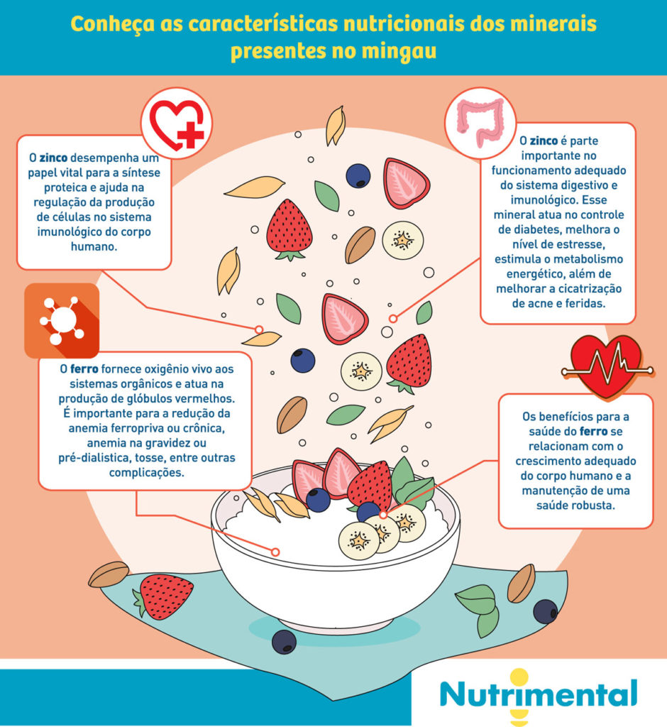 Conheça as características nutricionais dos minerais presentes no mingau
