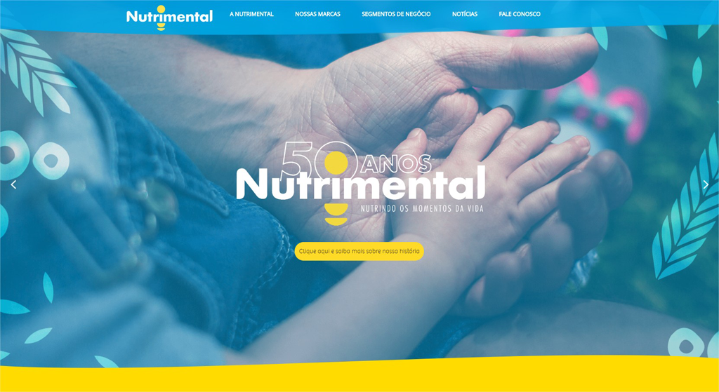 maos unidas em apoio. 50 anos da nutrimental