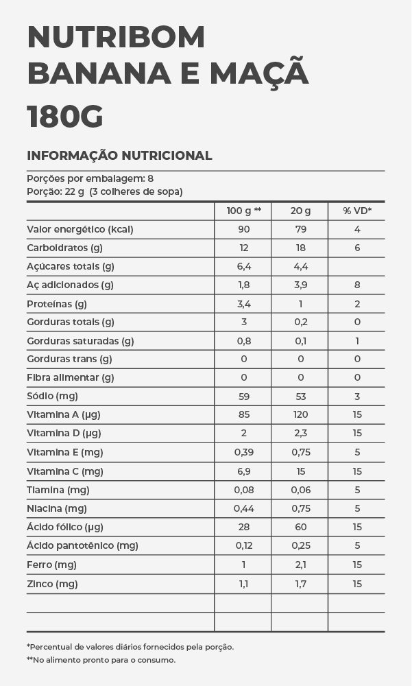 Nutrimental - NUTRIBOM - Banana e Maçã